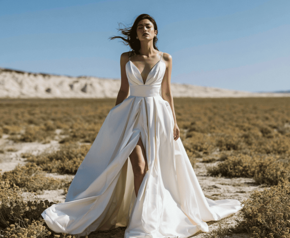 a line wedding dress